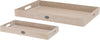 SET 2 STUKS DIENBLAD HOUT 'LIVING'  48x30x4CM