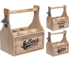 FLESSENHOUDER MET OPENER 2 ASSORTIE 23x15,5x27cm