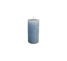 Candle rustic 140/70mm eisblau