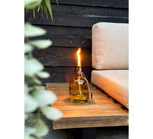 Oilbottle glass - 4 assorted - h21,5xd11cm