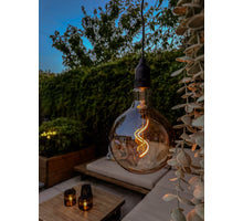 SOLAR RETRO LAMP Ø15X20CM / INCL. FITTING/3M AANLOOPSNOER