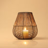 DRAADLANTAARN XL MILLER GRIJS/GOUD 22.5X22.5X24 CM