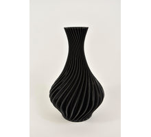 Spiral vase black, 3D printed D14 H22cm