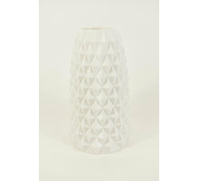 White spike vase, 3D printed D15 H24.5cm