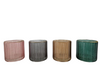 Tea light holder ''Monaco'' glass D7 H7cm 4 assorted