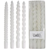 Drip Dinner Candle Spiral Wax White 10.2x2.7x31cm BOX/4