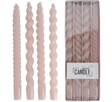 Drip Dinner Candle Spiral Wax Pink 10.2x2.7x31cm BOX/4