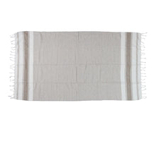 Hammam Towel Stripes Cotton Brown 100x180cm