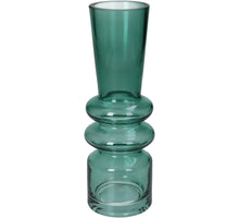 Vase Glass Green 7x7x20cm