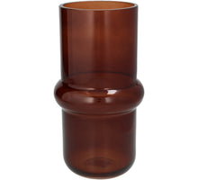 Vase Glass Brown 13x13x25cm