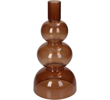 Vase Glass Brown 10x10x20.5cm