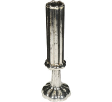 Vase Flute Glass Silver 9x9x26.5cm