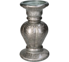 Candle Holder Recycled Glass Champagne 11x11x20cm