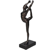 Ornament Gymnastics Girl Polyresin Black 11.2x9.2x30cm