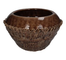 Planter Bark Fine Earthenware Brown 31.5x31.5x20cm