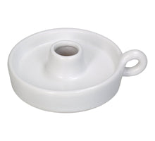 Candle Stick Fine Earthenware White 12.3x10.3x3.2cm