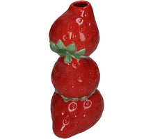 Vase Strawberry Fine Earthenware Red 9x8x18cm