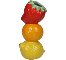 Vase Fruits Fine Earthenware Multi 9.6x8x19.5cm