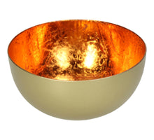 Candle Stick Metal Orange 8x8x4cm