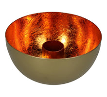 Candle Stick Metal Orange 10x10x5cm