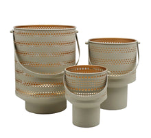 Lantern Beige Metal 21x19x25cm Set/3