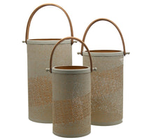 Lantern Metal Beige 26x20x37cm set of 3 pcs
