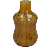 Vase Glass Ochre 8x8x14cm