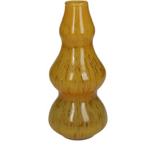 Vase Glass Ochre 10x10x22cm