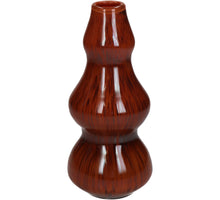 Vase Glass Red 10x10x22cm