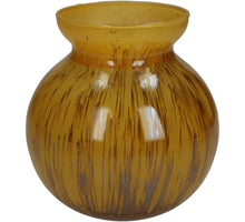 Vase Glass Ochre 15x15x16cm