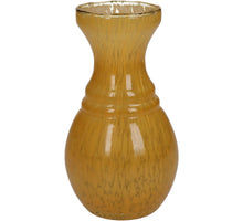 Vase Glass Ochre 8x8x15cm