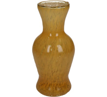 Vase Glass Ochre 8x8x16cm