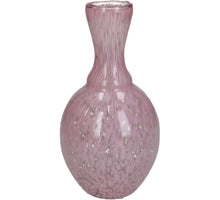 Vase Glass Pink 12x12x23cm