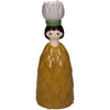 Candle Stick Flower Girl Dolomite Ochre 6.4x6.8x18cm