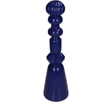 Candle Stick Polyresin Blue 10x10x35cm