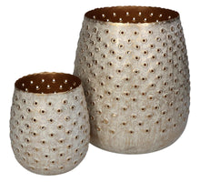 Candle Holder Iron Ivory 19x19x20cm S/2