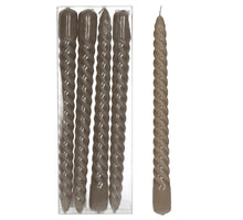Candle Glossy Wax Grey 7.8x2.5x26cm BOX/4