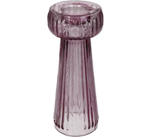 Vase Glass Pink 7.5x7.5x20cm