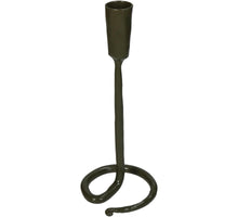 Candle Stick Iron Green 9x9x23cm