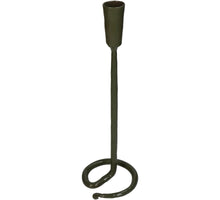 Candle Stick Iron Green 9x9x29cm