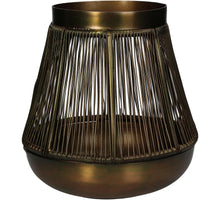 Candle Holder Iron Bronze 13x13x13.5cm
