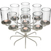 Candle Holder Metal Ivory 42x34x31cm with glasses