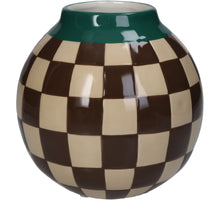 Vase Checker Dolomite Multi 16x16x15.6cm