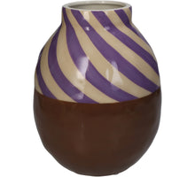 Vase Stripe Dolomite Multi 16x16x20.5cm