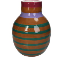 Vase Stripe Dolomite Multi 17.5x17.5x24.5cm