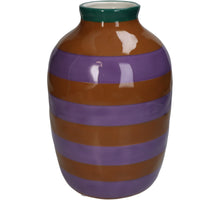 Vase Stripe Dolomite Multi 17.6x17.6x26.4cm