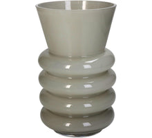 Vase Glass Ivory 13x13x21cm