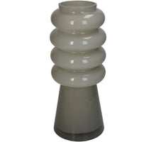 Vase Glass Ivory 12x12x30cm