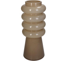 Vase Glass Beige 12x12x30cm