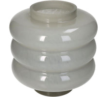 Vase Glass Ivory 18x18x18cm